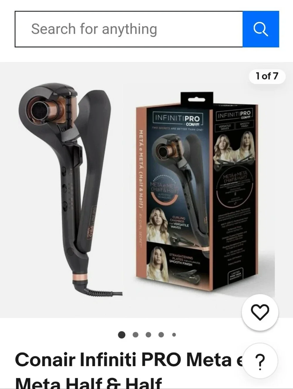 InfinitiPRO Meta Half & Half Hair Curler& Straightener - Conair